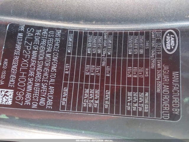 2020 LAND ROVER RANGE ROVER EVOQUE SALZP2FX0LH007967 Photo 8