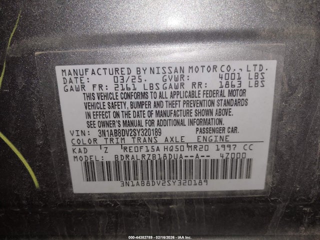 Nissan SENTRA SR 2025 3N1AB8DV2SY320189 Image 9