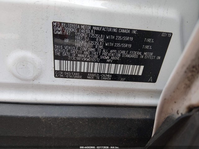 Toyota Rav4 Xle Premium 2019 2T3C1RFV9KW010512 Image 9