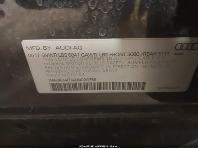 2017 AUDI A8 L WAU43AFD4HN020756 Photo 8