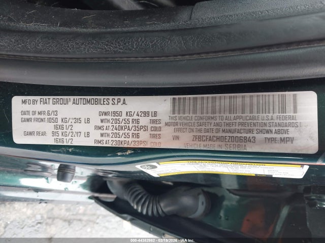 Fiat 500l Lounge 2014 ZFBCFACH0EZ006843 Image 9