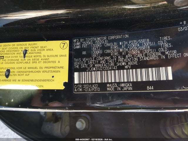 2007 LEXUS RX 400H JTJGW31U272004143 Photo 8