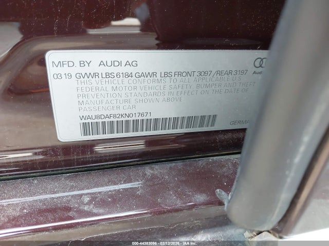 2019 AUDI A8 L WAU8DAF82KN017671 Photo 8