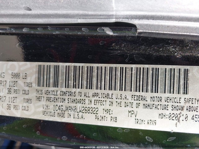 2020 JEEP WRANGLER 1C4GJXAN0LW268322 Photo 8