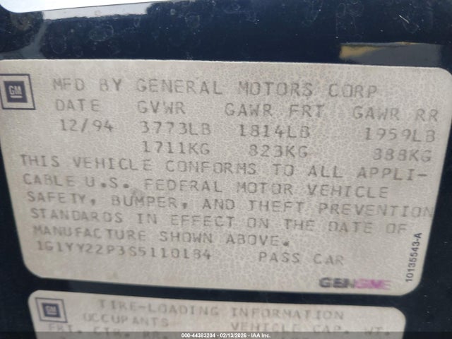 1995 CHEVROLET CORVETTE 1G1YY22P3S5110184 Photo 8