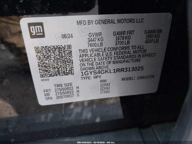 2024 CADILLAC ESCALADE 1GYS4GKL1RR313025 Photo 8