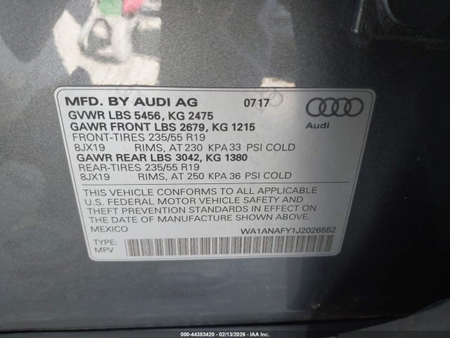 2018 AUDI Q5 WA1ANAFY1J2026552 Photo 8