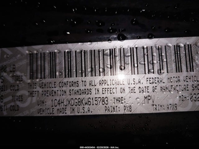 2019 JEEP WRANGLER UNLIMITED 1C4HJXDG8KW615783 Photo 8