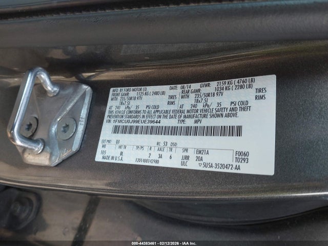Ford Escape Titanium 2014 1FMCU0J99EUE39644 Image 9
