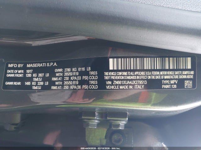 2018 MASERATI LEVANTE ZN661XUA4JX279513 Photo 8