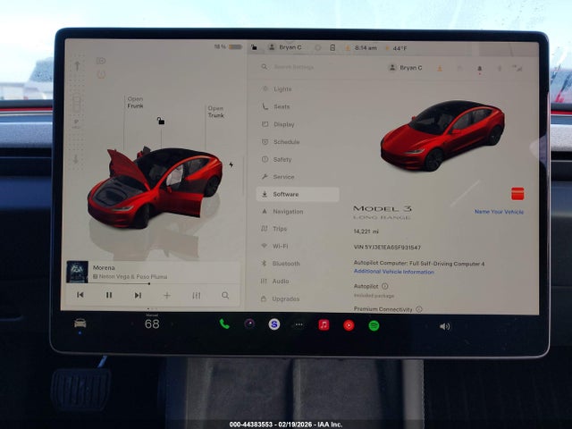 Aukcja sprzedaży 2025 Tesla Model 3 Long Range Rear-wheel Drive/standard Rear-wheel Drive, vin: 5YJ3E1EA6SF931547, numer aukcji: 44383553