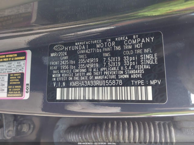 2024 HYUNDAI KONA KM8HA3A33RU155878 Photo 8