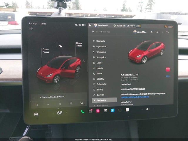 Aukcja sprzedaży 2023 Tesla Model Y, vin: 7SAYGDEE5PF851591, numer aukcji: 44383693