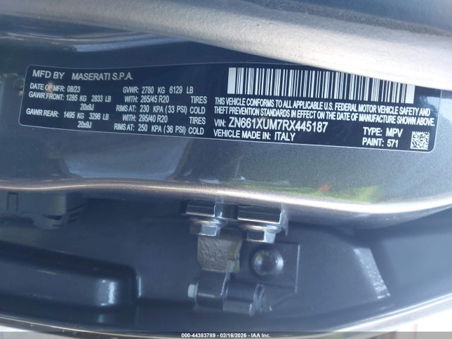 ZN661XUM7RX445187 Maserati Levante Modena