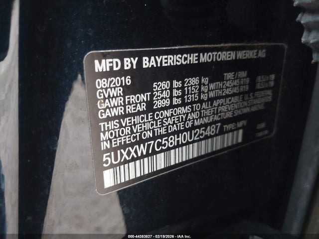 5UXXW7C58H0U25487 BMW X4 M40i