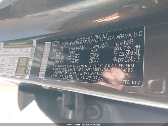 Hyundai TUCSON SEL 2023 5NMJBCAE3PH219796 Image 9