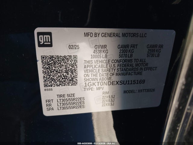 1GKT0NDEXSU115169 GMC Hummer Ev Suv 2x E4wd