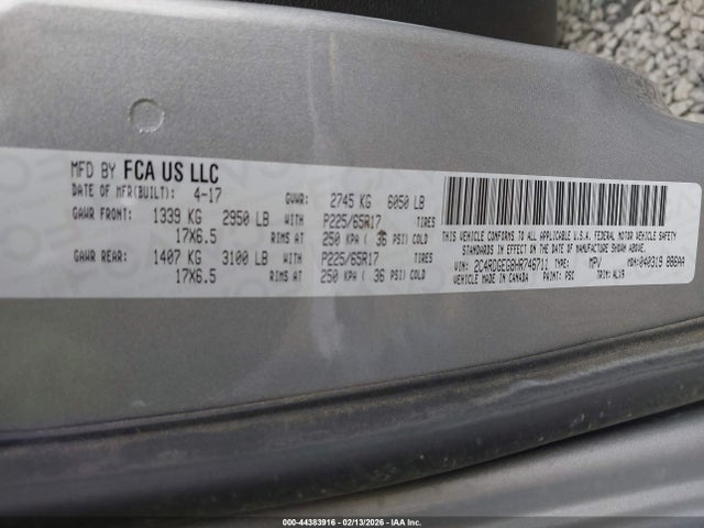 2C4RDGEG8HR746711 Dodge Grand Caravan Gt