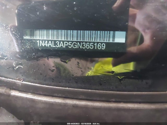 44383922 :رقم المزاد ، 1N4AL3AP5GN365169 vin ، 2016 Nissan Altima 2.5/2.5 S/2.5 Sl/2.5 Sr/2.5 Sv مزاد بيع