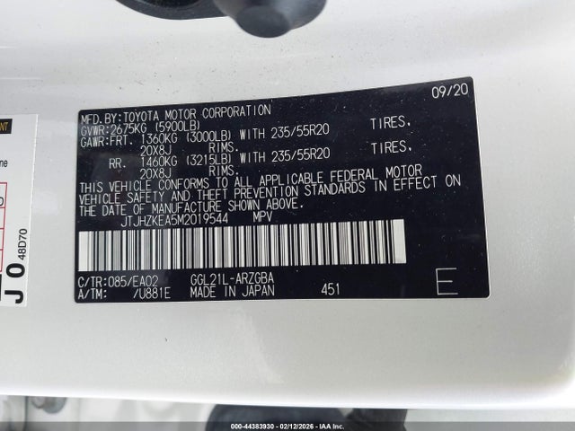 2021 LEXUS RX 350L JTJHZKEA5M2019544 Photo 8