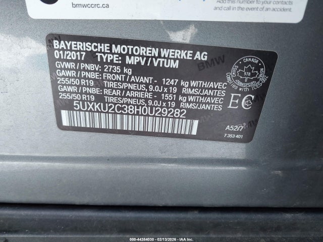 2017 BMW X6 5UXKU2C38H0U29282 Photo 8