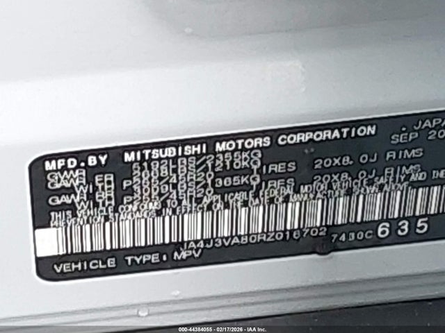 2024 MITSUBISHI OUTLANDER JA4J3VA80RZ016702 Photo 8