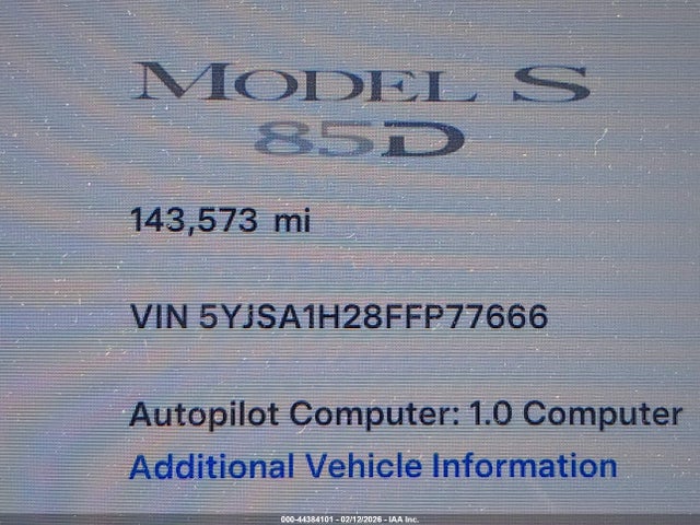 Tesla Model S 70d/85d/p85d 2015 5YJSA1H28FFP77666 Image 16