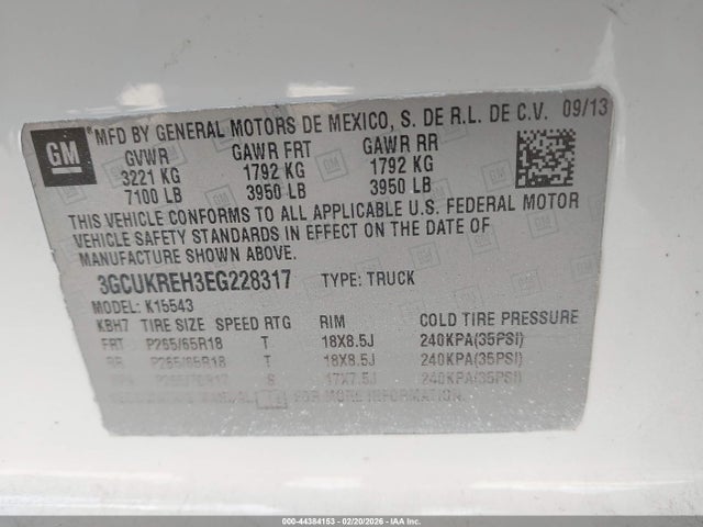 2014 CHEVROLET SILVERADO 1500 3GCUKREH3EG228317 Photo 8