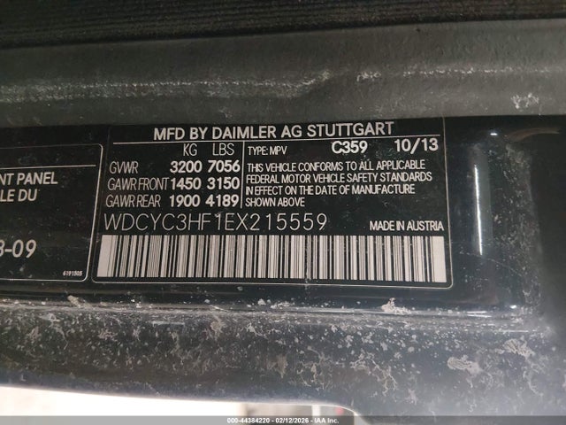 Aukcja sprzedaży 2014 Mercedes-benz G 550 4matic, vin: WDCYC3HF1EX215559, numer aukcji: 44384220