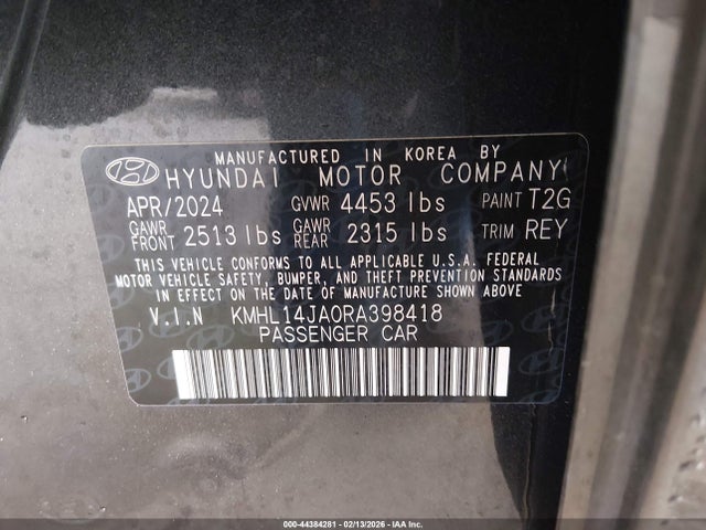 KMHL14JA0RA398418 Hyundai SONATA SEL