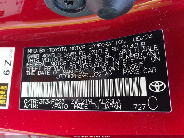 Toyota Corolla Hybrid Se 2024 JTDBCMFE9RJ032169 Image 9
