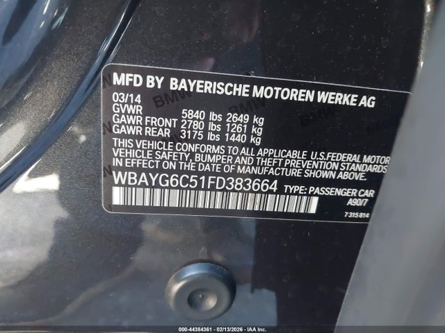 WBAYG6C51FD383664 BMW 740ld Xdrive