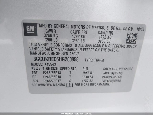 Chevrolet Silverado 1500 2lt 2017 3GCUKREC6HG200858 Image 9