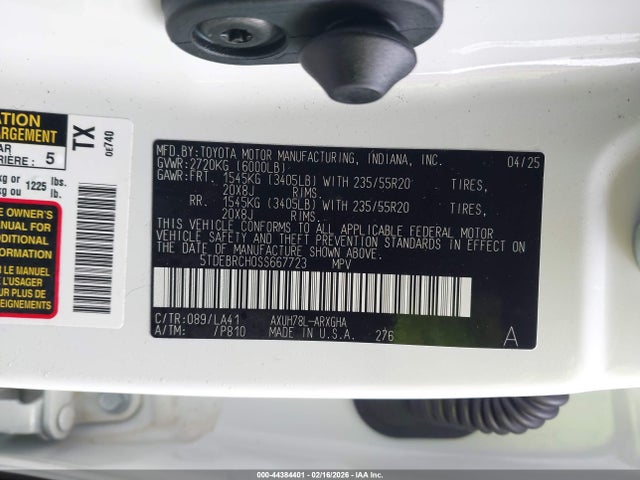 Toyota Highlander Hybrid Platinum 2025 5TDEBRCH0SS667723 Image 9