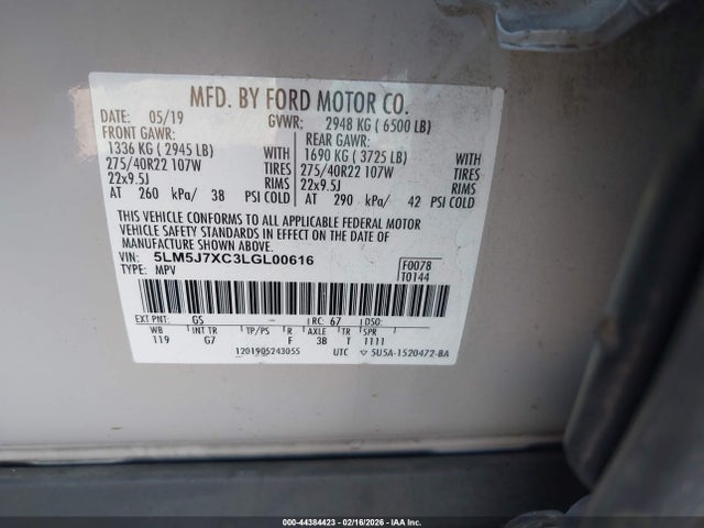 2020 LINCOLN AVIATOR 5LM5J7XC3LGL00616 Photo 8