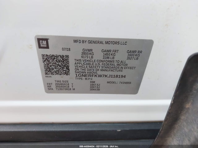 1GNERFKW7KJ118194 Chevrolet Traverse Ls