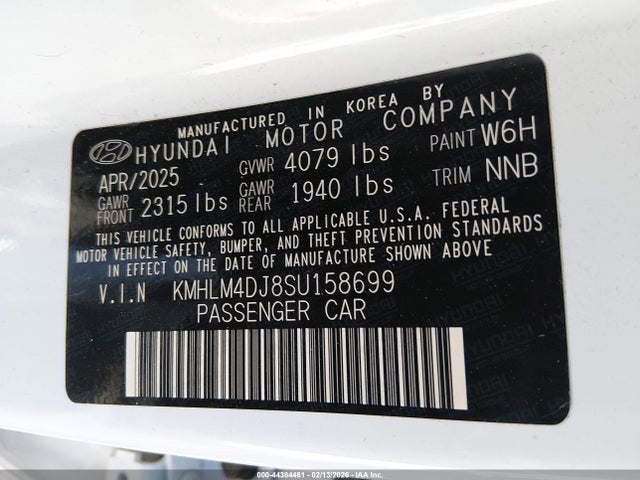 KMHLM4DJ8SU158699 Hyundai Elantra Hybrid Blue