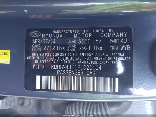 2015 HYUNDAI GENESIS KMHGN4JF1FU020104 Photo 8