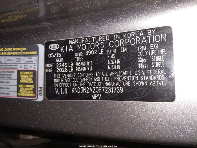 KIA Soul 2015 KNDJN2A20F7231739 Image 9