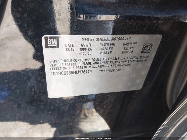 1G1RC6S55HU176176 Chevrolet VOLT LT