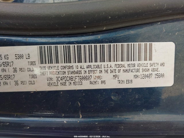 3C4PDCAB1FT600607 Dodge Journey American Value Pkg