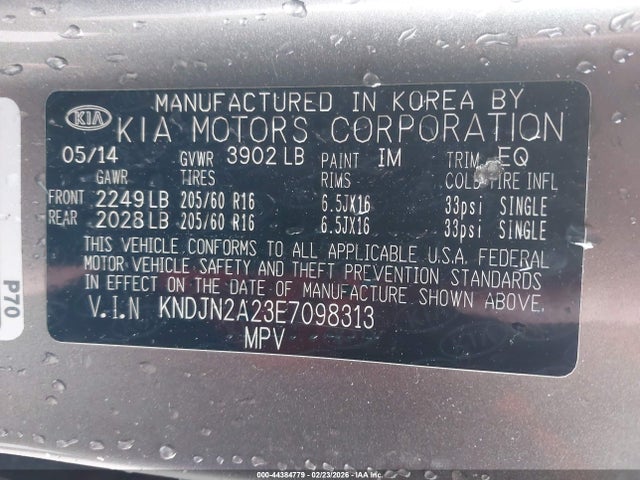 Продаж на аукціоні авто 2014 Kia Soul, vin: KNDJN2A23E7098313, номер лоту: 44384779