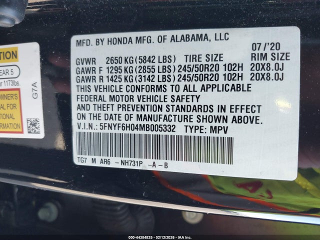 Honda Pilot Awd Elite 2021 5FNYF6H04MB005332 Image 9