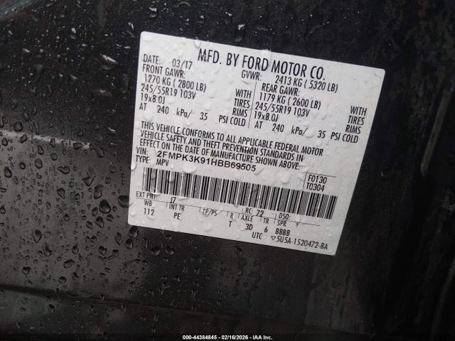 Ford Edge Titanium 2017 2FMPK3K91HBB69505 Image 9