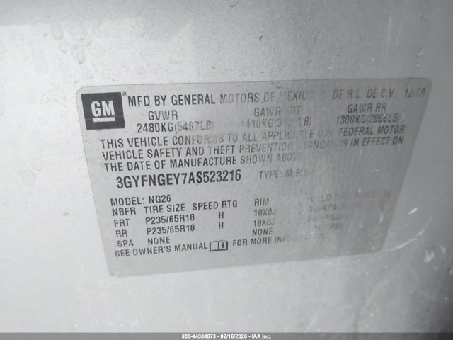 2010 CADILLAC SRX 3GYFNGEY7AS523216 Photo 8