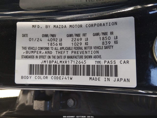 JM1BPALMXR1712645 Mazda Mazda3 2.5 S Preferred