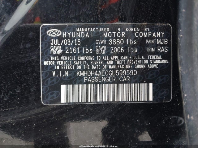 Hyundai ELANTRA SE 2016 KMHDH4AE0GU599590 Image 9