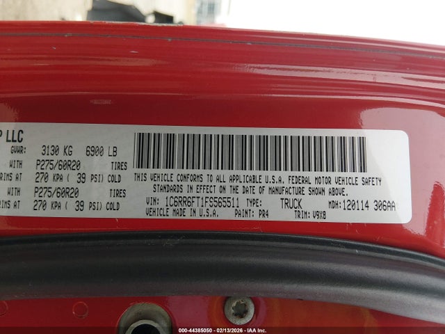 2015 RAM 1500 1C6RR6FT1FS565511 Photo 8