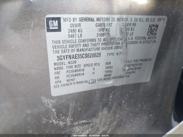 2012 CADILLAC SRX 3GYFNAE35CS620628 Photo 8