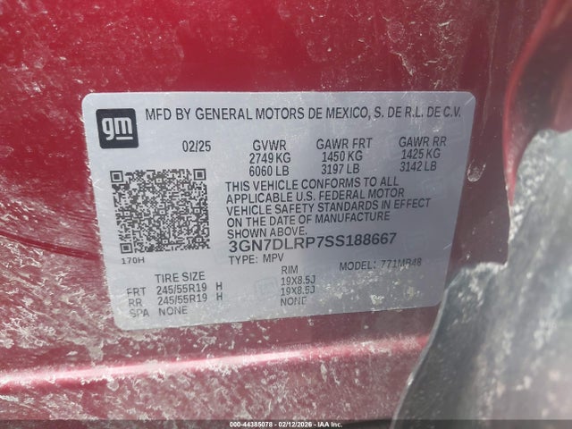 Chevrolet Equinox Ev Lt 2025 3GN7DLRP7SS188667 Image 9